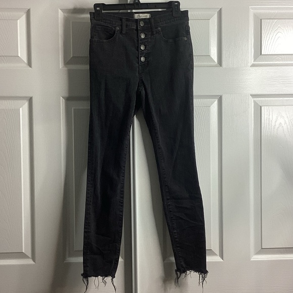Madewell Black Button-Fly Skinny Jeans 27 - Picture 1 of 9